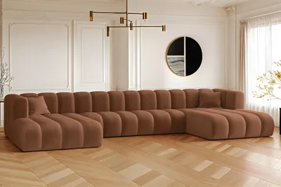 Produktbild von Kaiser Möbel Ecksofa, U-from, Sofa Grand U XL modular stoff Salvador Braun