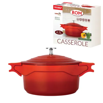 Produktbild von ROM Kasan Topf ROM 4,5 Liter, Aluguss, Antihaft, Ø 24 cm, abnehmbare Griffe