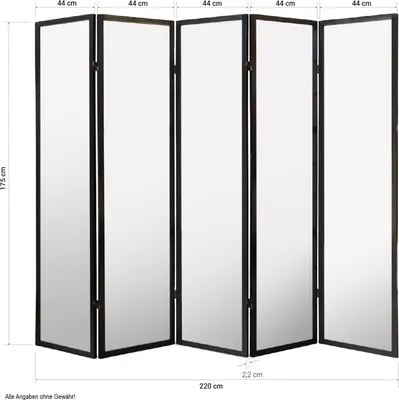Produktbild von Homestyle4u Paravent Raumteiler 5 teilig Indoor Holz Natur Reispapier Weiß Höhe 175 cm