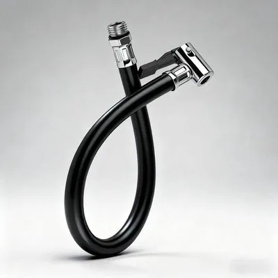Produktbild von Lange Kabeladapter für Reifenpumpen, für Autos, Motorräder und Fahrräder mit 12,5 mm Gewinde.