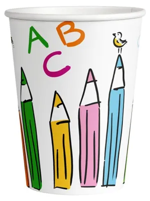 Image de 8 gobelets Papier pour la rentrée