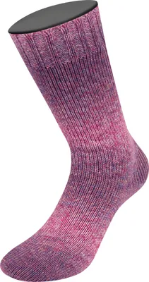 Produktbild von Lana Grossa MEILENWEIT 100 g Merino Extrafine SHADES 4-fach Merino-Sockenwolle 420 m Farbe 7224 - Rosa/Pink/Ocker/Blauviolett/Dunkelrot