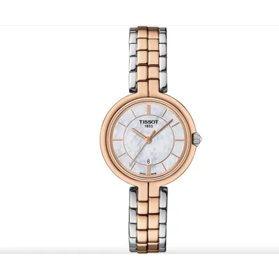 Obrázok produktu pre Hodinky Tissot Flamingo, dámske, quartz, bicolor, perleťový ciferník, priemer 30 mm