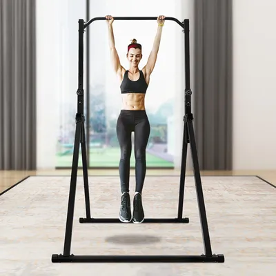 Image de Barre de traction – Station de dips – Tour de musculation – Équipement de fitness – Hauteur réglable – Autoportant