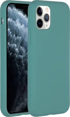 Immagine prodotto di Custodia in silicone liquido Accezz per iPhone 11 Pro - Verde scuro