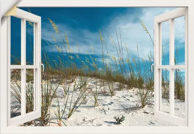 Produktbild von ARTland Wandbild, selbstklebend Sanddüne und Gräser, weiß Größe: 130x90 cm