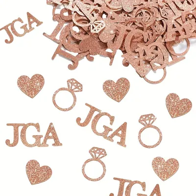 100er Set JGA Konfetti Roségold für Junggesellinnenabschied
