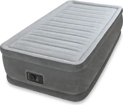 An inflated air mattress.