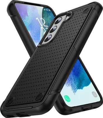 Produktbild von Für Samsung Galaxy S21 FE 5G Hülle Militärqualität Stoßfest Hybrid 2 in 1 Hart PC Weich TPU Handyhülle Schwarz
