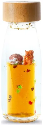 Image de Bouteille sensorielle automne, modèle Tiny - 14 x 4 cm - Marron | par Petit Boum