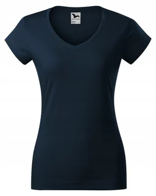 Produktbild von Malfini - T-Shirt für Damen, V-Ausschnitt, Anliegend PP10151 (XXL) (Jeansblau)