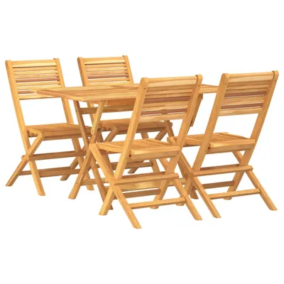 Imagen del producto de vidaXL Juego de mesa de jardín de 5 piezas, madera maciza de teca
