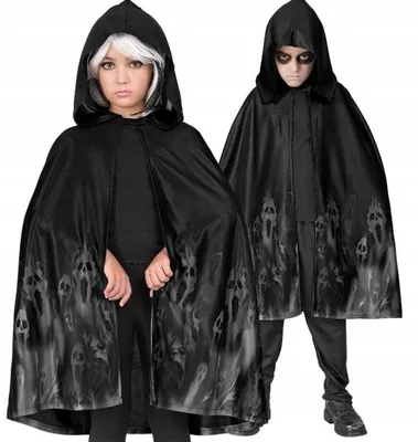 Produktbild von Widmann Kinderkostüm Umhang Schwarz 75 cm Halloween Fasching