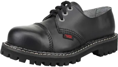 Produktbild von ANGRY ITCH-3-Loch Gothic Punk Army Ranger Armee Leder Stiefel Stahlkappe, EU 38