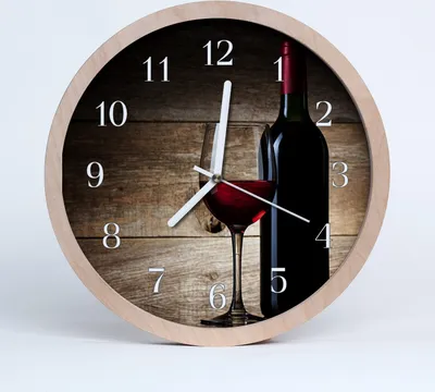 Produktbild von Holzuhr 20fi cm wanduhr - Wein