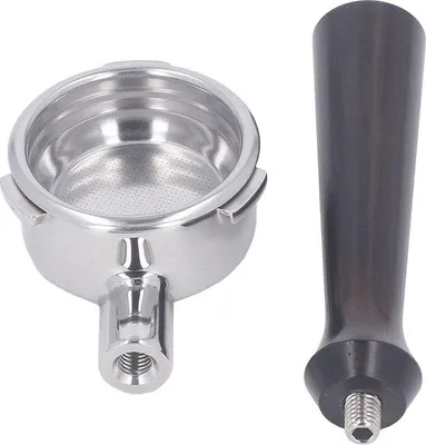 Productafbeelding van Bodemloze Portafilter 58 Mm met Afneembare Roestvrijstalen Mand voor Koffiezetapparaat