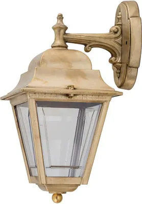 Produktbild von Außenwandleuchte E27 IP43 Haus Garten Messing massiv Rustikal Außenlampe Wand