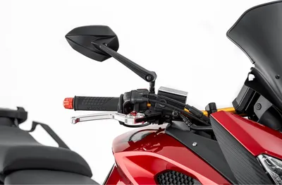 Produktbild von Hashiru Lenkerspiegel Alu Schwarz M10x1,25R+L für Harley Modelle