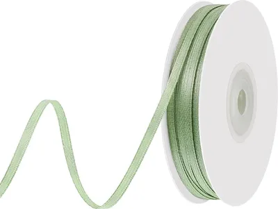 Produktbild von Schleifenband Grün Satinband 91m Geschenkband Dekoband Salbeigrün 3mm