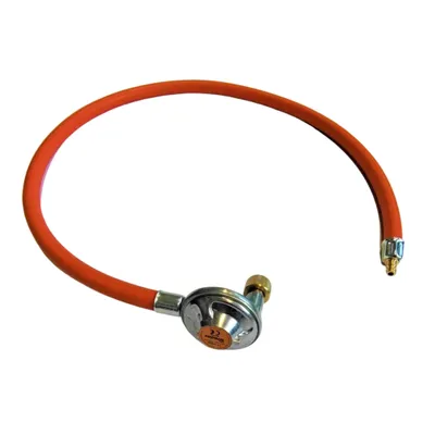 Immagine prodotto di Tubo flessibile per gas propano-butano Zatechs 5 m 20 bar Ø9 mm con riduttore Bradas 37 mBar filettatura 3/8" raccordo 3/8" + raccordo rapido (spina) per bombola del gas