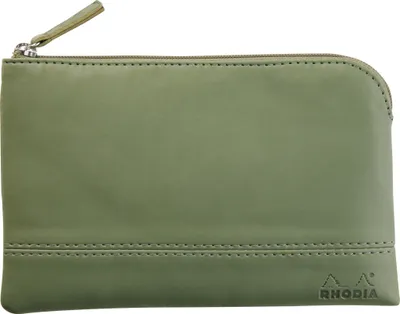 Produktbild von Rhodia Rhodiarama Etui Kunstleder Reißverschluss, 11x17 cm Salbeigrün 116532C