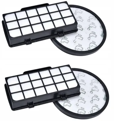 Imagen del producto de Juego de filtros HEPA para aspiradoras Rowenta y Tefal - 2 juegos completos - filtros lavables - ZR006001