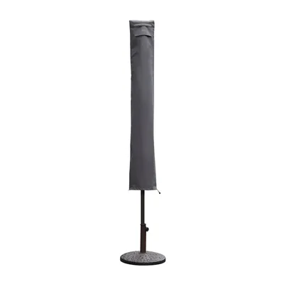 Produktbild von Sekey Sonnenschirm-Schutzhülle für 180cm / 200cm Sonnenschirm aus 600D Oxford, mit ReiBverschluss, Dunkelgrau