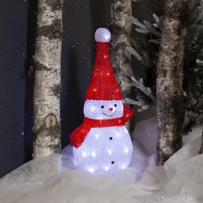 Zdjęcie produktu dla Figurka ogrodowa bałwanek Led CRYSTALO IP44