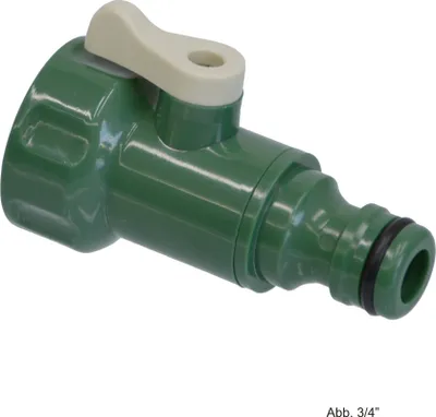 Produktbild von PVC-U Hydro-Fit Absperrhahn, Klickstecker x IG, Jade Grün