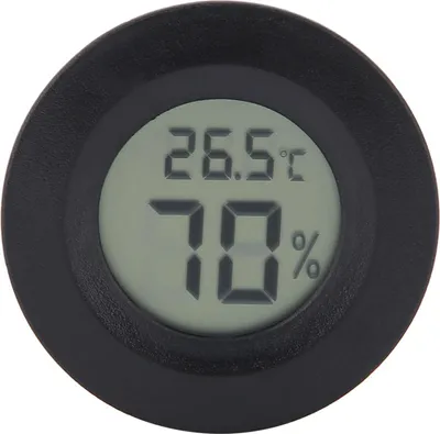 Obrázok produktu pre LCD teplomer s plazom, mini LCD digitálny vlhkomer, mini teplomer, LCD plaz, plast pre domáce spotrebiče (čierny)