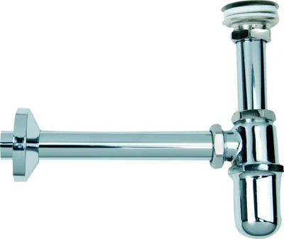 Productafbeelding van Teka wastafelwastafelsifon 5/4 inch met ventiel, zwaar model, chroom, 1 stuk.