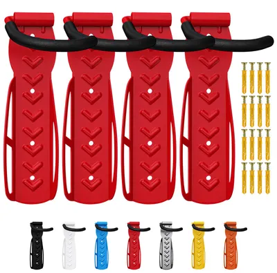 Produktbild von 4 x WELLGRO Wand Fahrradhalter - Stahl Fahrrad Wandhalterung - Fahrrad haken - Fahrradständer - Ständer - Farbe wählbar