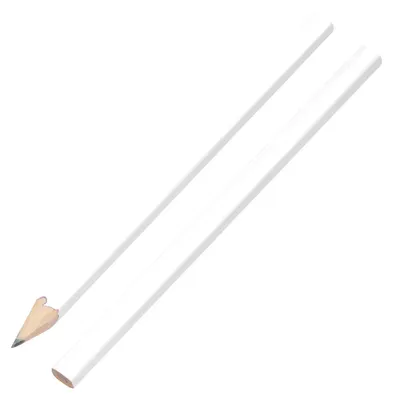 Produktbild von 10 Zimmermannsbleistifte / 17,7cm / Farbe: weiß