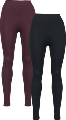 Produktbild von RED by EMP Damen schwarz-lila Leggings im 2er-Set 3XL