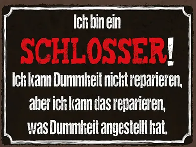 Produktbild von vianmo Holzschild 30x40 cm bin Schlosser kann reparieren Beruf Arbeit