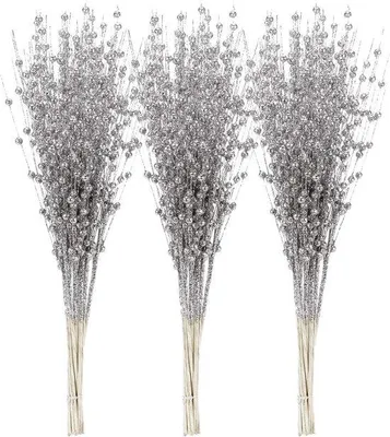 Produktbild von Famanu Glitterzweige 24er-Pack - Dekorative Stäbe für Weihnachten und Feste