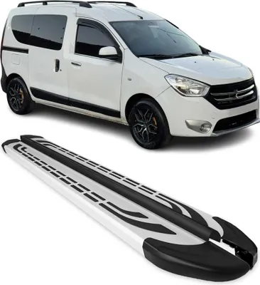 Image de Marchepieds Latéraux pédale pour Dacia Dokker 2012-2021 Aluminium Gris 2Pcs