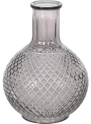 Produktbild von Bellatio design Vase - Flaschenvase - grau - gepunktet - 13 x 19 cm