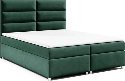 Produktbild von Best for Home Boxspringbett mit Bettkasten Trinity K-4 Bonellfederkern inkl. Topper, mit Lieferung 180x200-Grün