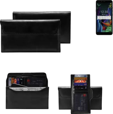 Produktbild von K-S-Trade Handy Hülle kompatibel mit LG Electronics K20 Schutz Hülle Tasche Schutz Case Handytasche Kunstleder schwarz, 1x