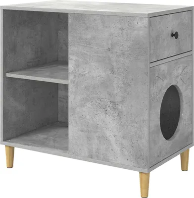 Image de Maison pour chat Béton 72 x 42.5 x 70 cm Bois d'ingénierie