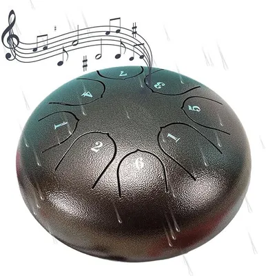 Produktbild von Regen Drum für den Außengarten, Chakra Drum für Regen im Freien, Wasserdichte Regenklangspiel-Trommel, Regen Drum für Gartengeräte, Chakra Drum 6 Zoll 8 Noten, Chakra Regen Drum Outdoor