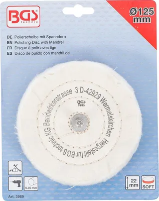 Image de BGS 3989 Disque de polissage avec mandrin de 6 mm
