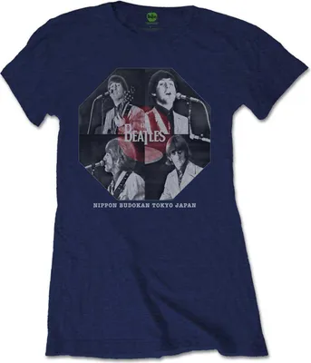Produktbild von The Beatles - "Budokan" T-Shirt für Damen RO2200 (M) (Marineblau)