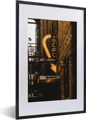 Produktbild von MuchoWow® MuchoWow® Gerahmtes Poster Goldener - Teller - Stadt 40x60 cm - Poster mit zchwarzem Bilderrahmen - Poster in Rahmen