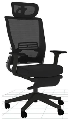 Obrázok produktu pre Ergonomická kancelárska stolička OS1B, 3D nastaviteľná opierka hlavy, čierna – B