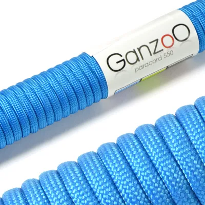 Produktbild von Paracord 550 Seil 4mm Schnur Typ 3, Nylon & Polyester, ideal für Basteln von Hundeleine Halsband Armband/Camping Survival und Outdoor, 30 Meter Allzweckseil 7 Innenstränge, Hellblau