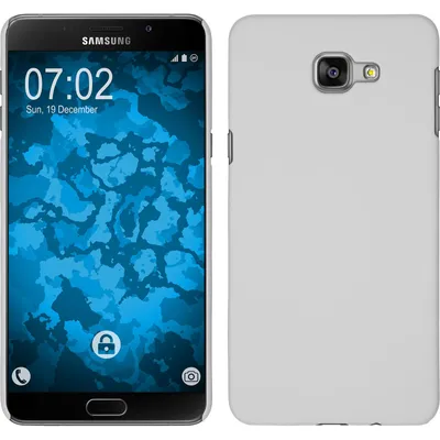 Produktbild von PhoneNatic Case kompatibel mit Samsung Galaxy A9 (2016) - Hülle weiß gummiert Hard-case + 2 Schutzfolien
