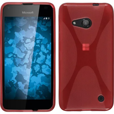 Produktbild von PhoneNatic Case kompatibel mit Microsoft Lumia 550 - rot Silikon Hülle X-Style + 2 Schutzfolien