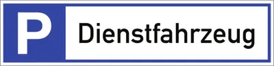 Produktbild von Dreifke® Schild, Parkplatzreservierer Dienstfahrzeug, Alu, 460x110 mm